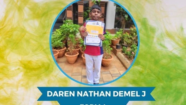  Celebrating Daren Nathan Demel J Remarkable Achievements! in Olympiad at The Pupil International School 2022-2023